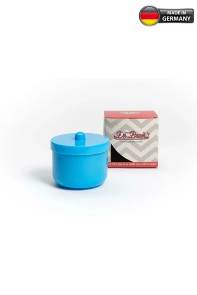 DR BAUER Açık Mavi Diş Protez Saklama Kabı