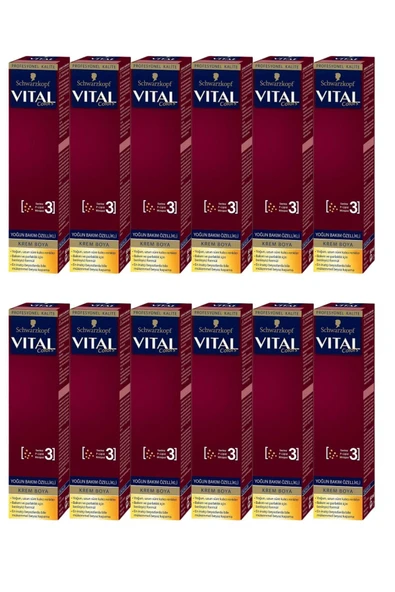 VİTAL Colors Krem Tüp Saç Boyası 6-99 VİYOLE KIZIL 60 ml X 12 adet