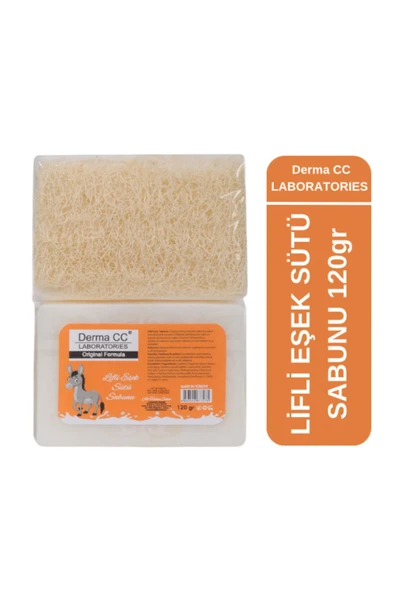 DERMA CC LABORATORIES Doğal Kabak Lifli EL YAPIMI Sabun 120g - EŞEK SÜTÜ SABUNU
