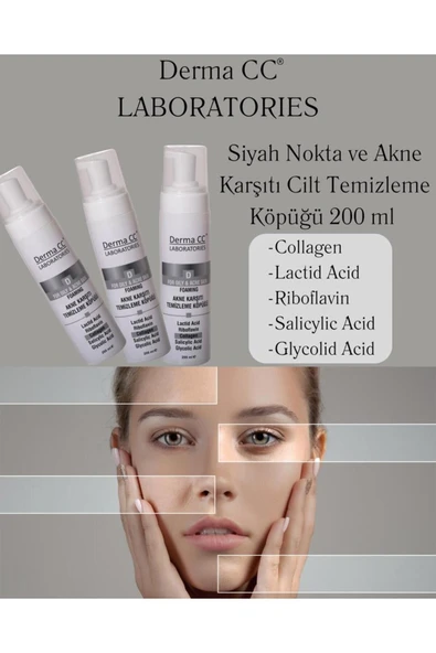 DERMA CC LABORATORIES LEKE Karşıtı Cilt Temizleyici Köpük 200m + Diadermine Peeling 75ml X 2 PURIFY - 4