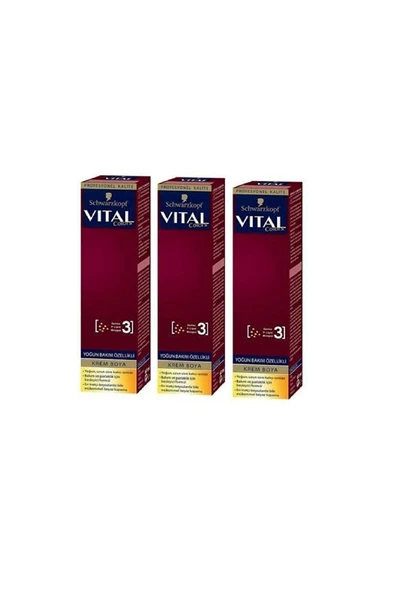 VİTAL 7-56 Karamel Kumral Saç Boyası X 3 Adet