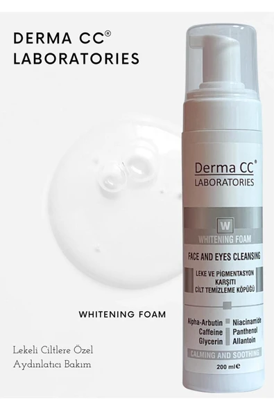 DERMA CC LABORATORIES Derma Cc Whıtenıng Foam Face And Eyes Cleansıng - Leke Karşıtı Cilt Bakım Köpüğü 200 ml - 2