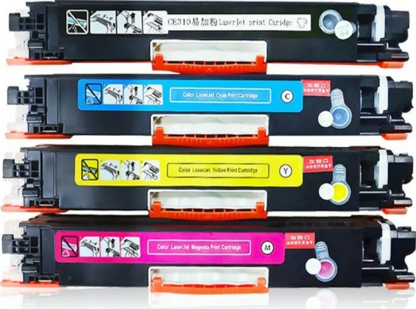 Matistoner Hp 126A/Ce312A Sarı Uyumlu Toner Cp1025/Cp1025N/Cp1025Nw Çipli - 7