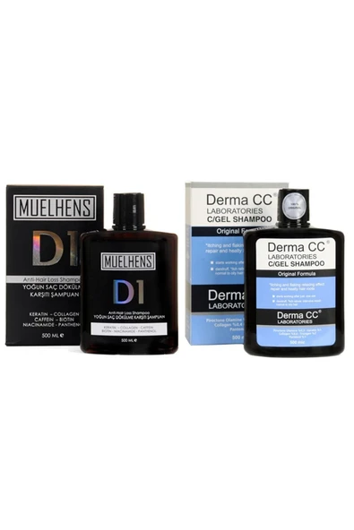 MUELHENS Derma Cc Laboratorıes C/gel Şampuan 500m + D1 Anti Hair Loss Şampuan 500m