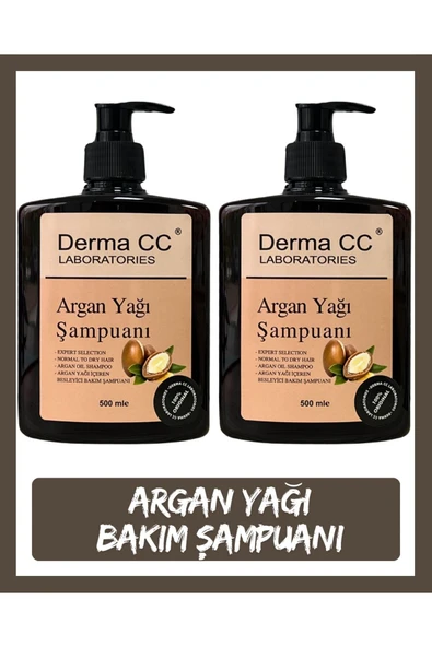DERMA CC LABORATORIES Derma Cc Labortorıes Argan Yağı Şampuanı 500 Ml X 2 Adet