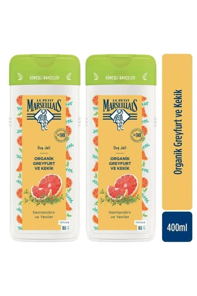 LE PETİT MARSEİLLAİS Organik Greyfurt Ve Kekik Duş Jeli 400 Ml