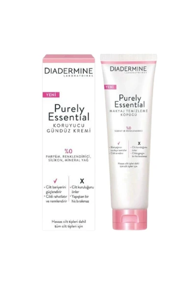 DİADERMİNE Nemlendirici Koruyucu Bakım 40 ml + Makyaj Temizleyici Köpük 150 ml