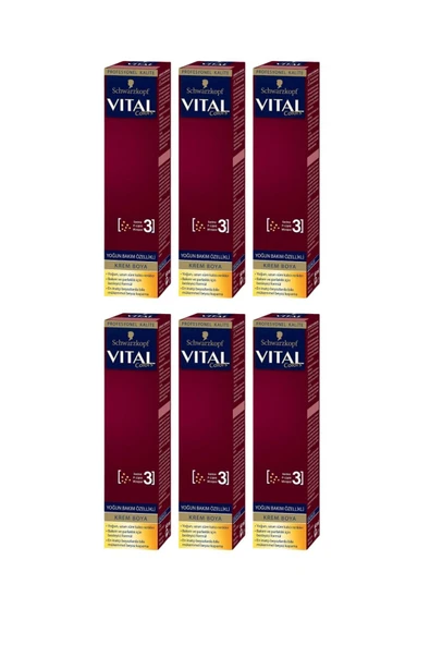 VİTAL Colors Krem Tüp Saç Boyası 7-887 METALİK BAKIR 60 ml X 6 adet - 3