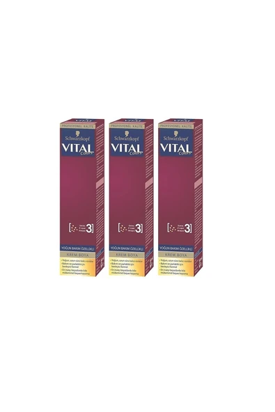 VİTAL Saç Tüp Boyası 6-99 Viyole Kızılı X 3 Adet