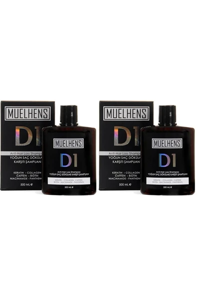 MUELHENS D1 Anti Hair Loss Shampoo Yoğun Saç Dökülme Karşıtı Özel Bakım Şampuanı 500 Ml X 2 Adet - 2