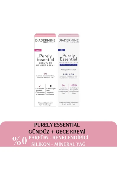 DİADERMİNE Purely Essential Cilt Bakım Seti - Gündüz Kremi 40 ml + Gece Kremi 40 ml - 2