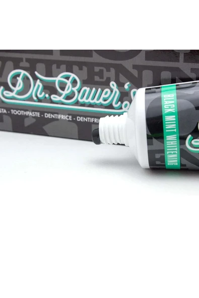 DR BAUER Black Mint Whitening Diş Macunu 75ml - 4