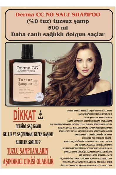 GLİSS Durulanmayan Saç Bakım Kremi 150ml X 2 Adet + Derma CC LABORATORIES Tuzsuz Şampuan 500 ml - 2