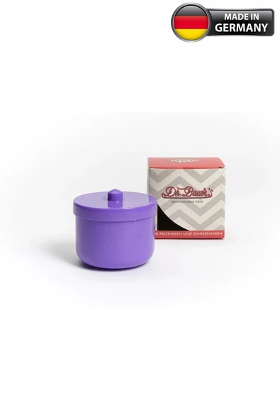 DR BAUER Lila Diş Protez Saklama Kabı