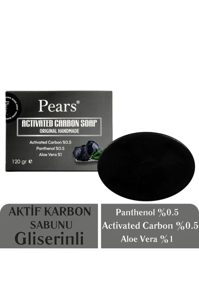 PEARS Gliserinli Aktif Karbon Sabunu Beyazlatıcı 120 gr - Activated Carbon Soap With Glycerine 120gr - 3