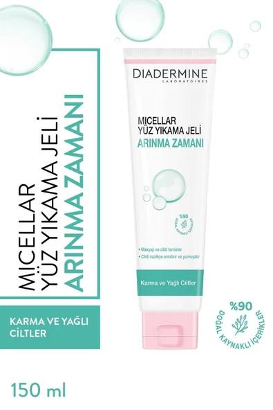 DİADERMİNE Micellar Yüz Yıkama Jeli Arınma Zamanı 150 ml X 2 Adet