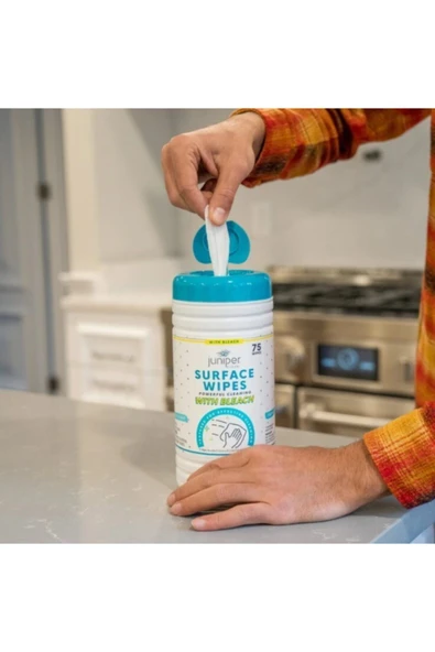 JUNİPER CLEAN Çamaşır Sulu Yüzey Temizleyici Canister 2 Adet Islak Mendil Zorlu Kirlere Karşı Güçlü Direnç - 4