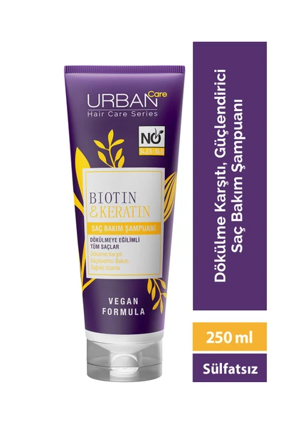 URBAN CARE Biotin & Keratin Saç Bakım Şampuanı -250ml-sülfatsız