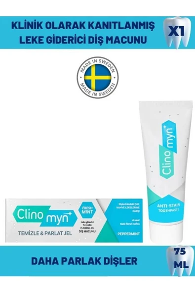 CLİNOMYN Fresh Diş Beyazlatan Ve Parlatan Temizle Parlat Jel Diş Macunu 75 ml - 3