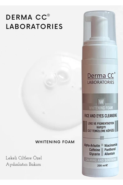 DERMA CC LABORATORIES Whitening Foam Leke Karşıtı Temizleyici 200 ml + Sıkılaştırıcı Tonik 150 ml - 4