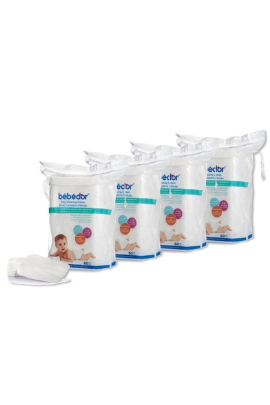 BEBEDOR B-631 Bebek Temizleme Pamuğu 4 Lü Paket