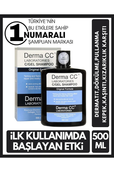 DERMA CC LABORATORIES C/GEL Şampuan 500 ml + C/GEL Şampuan Pompalı 1000 ml SET - 2