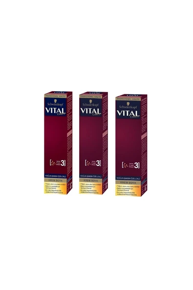 VİTAL 7-887 Metalik Bakır Saç Boyası X 3 Adet