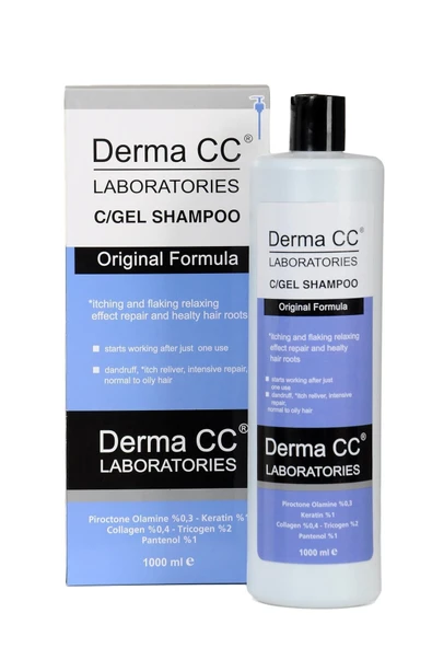 DERMA CC LABORATORIES C/GEL Şampuan 200 ml + 500 ml + 1000 ml SET - AİLE BOYU ONARIM SETİ - 5