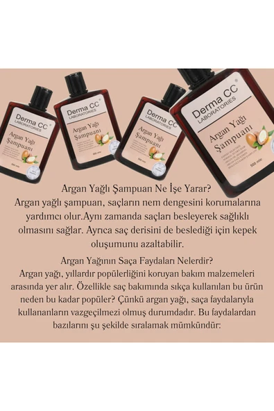 DERMA CC LABORATORIES Derma Cc Labortorıes Argan Yağı Şampuanı 500 Ml X 2 Adet - 2