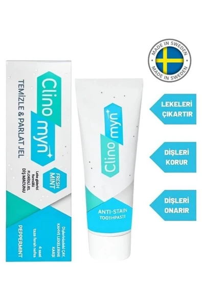 CLİNOMYN Fresh Diş Beyazlatan Ve Parlatan Temizle Parlat Jel Diş Macunu 75 ml