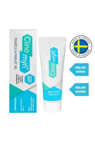 CLİNOMYN Fresh Diş Beyazlatan Ve Parlatan Jel Diş Macunu 75 ml X 3 Adet - 3