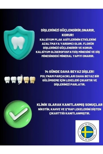 CLİNOMYN Fresh Diş Beyazlatan Ve Parlatan Jel Diş Macunu 75 ml X 3 Adet - 4