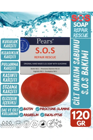 PEARS Original S.O.S Repair Rescue Soap Gliserinli Cilt Onarım Sabunu 120gr