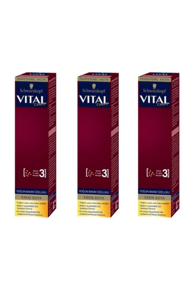 SCHWARZKOPF Şarap Kızılı Vital Saç Boyası Tüp 60 ml 5-889  3 Adet
