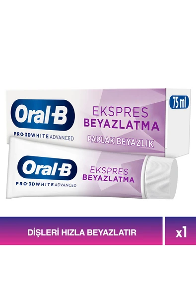 ORAL-B Pro 3D White Advanced Ekspres Beyazlık Parlak Beyazlık Diş Macunu 75 ml