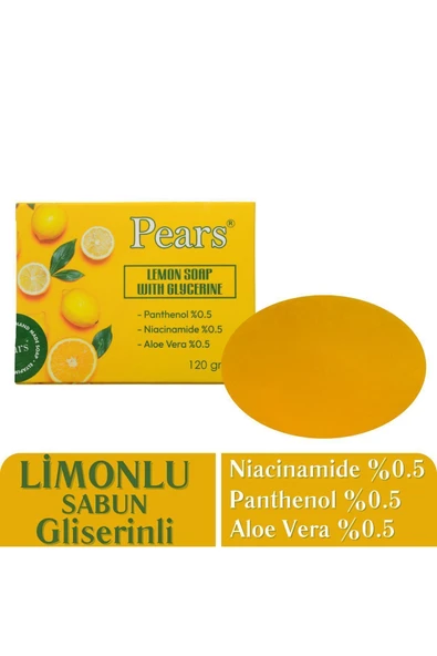 PEARS Original Saf ve Yumuşak Sabun 100gr + Gliserinli Limon Sabunu 120 gr - 8