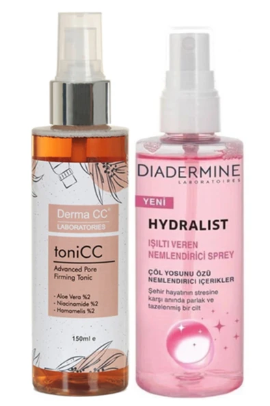 DİADERMİNE Hydralist Mucizevi Işıltı Veren Spr. 100m + Derma Cc Laboratorıes Sıkılaştırıcı Spr. 150m