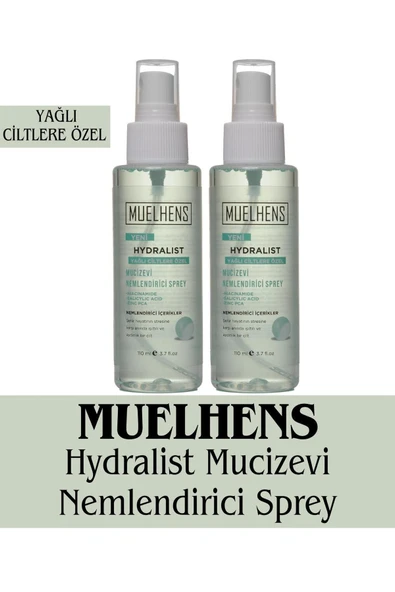 MUELHENS Hydralist Nemlendirici Sprey Yağlı Cilt 110 ml X 2 Adet