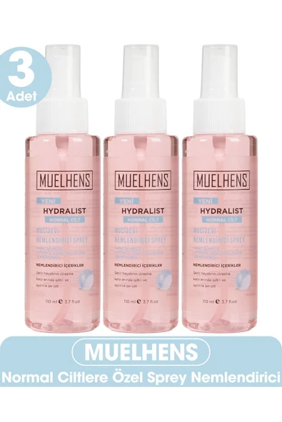 MUELHENS Hydralist Mucizevi Nemlendirici Sprey Normal Cilt 110 ml X 3 Adet