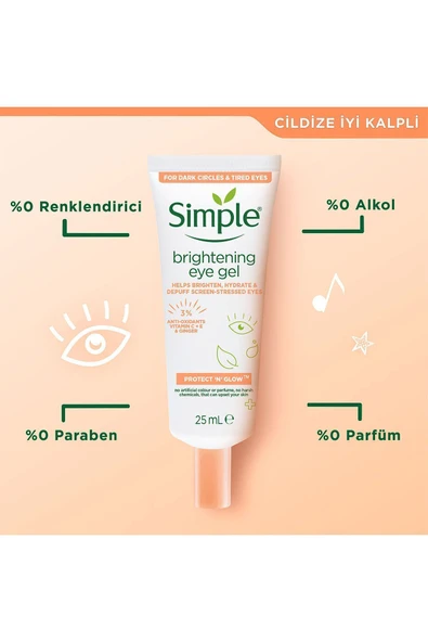 SİMPLE Protect 'n' Glow Aydınlatıcı Göz Kremi Koyu Halkaları Azaltmaya Yardımcı Vegan 25 Ml X2 - 3