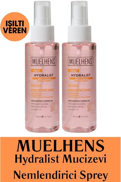MUELHENS Hydralist Nemlendirici Sprey IŞILTI VEREN 110 ml X 2 Adet