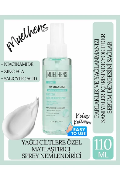 MUELHENS Hydralist Nemlendirici Sprey Yağlı Cilt 110 ml