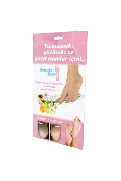 BEAUTY FOOT Çorap Tipi Papatya Ve Meyve Özlü Ayak Peeling Maskesi 20ml - 2