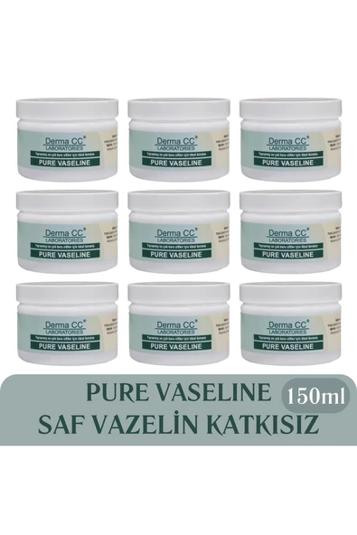 DERMA CC LABORATORIES Sensitive Pure Vaseline - Saf Katkısız Vazelin 150ml X 9 Adet