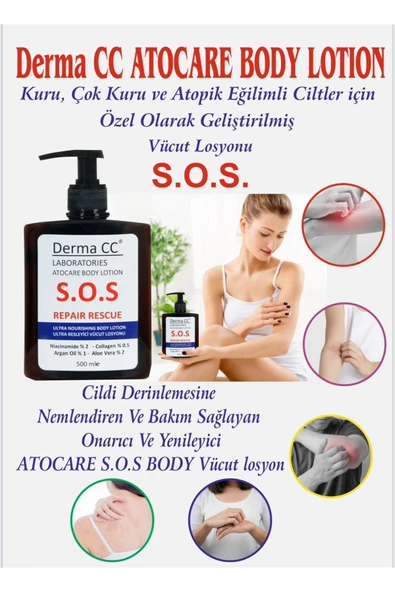 DERMA CC LABORATORIES Derma Cc Atocare Body Lotion S.o.s Repair Vücut Losyonu 500m - 4