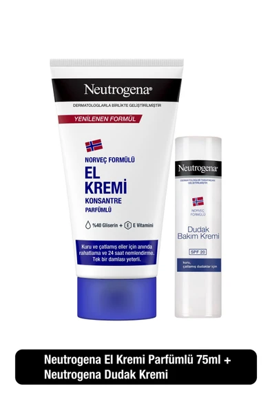 NEUTROGENA El Kremi Parfümlü Dudak Kremi Hediye
