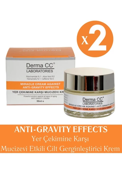 DERMA CC LABORATORIES Miracle Cream Anti-gravity - Yer Çekimine Karşı Mucizevi Krem 50ml X 2 Adet