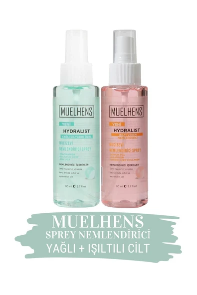 MUELHENS Hydralist Nemlendirici Sprey Yağlı Cilt + Işıltı Veren 110ml X 2 Adet
