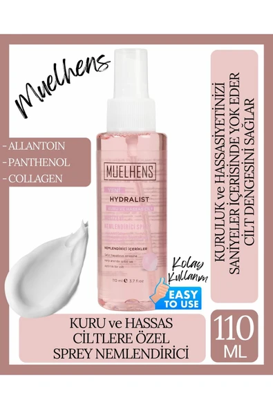 MUELHENS Hydralist Nemlendirici Sprey Kuru ve Hassas Cilt 110 ml