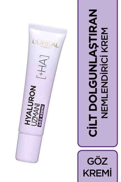 L'OREAL PARİS Hyaluron Uzmanı 15ml Cilt Dolgunlaştıran Nemlendirici Göz Kremi - Hyaluronik Asit